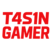 T4S1N GameBooster Pro logo featuring a stylized rocket with gaming controller elements